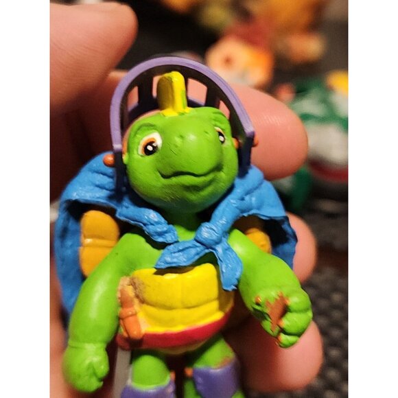 VTG Franklin the Turtle Knight W Blue Cape Toy PVC Figure Figurine 3" RARE READ - Picture 6 of 12